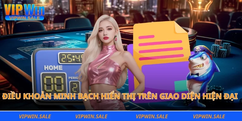 Điều khoản minh bạch hiển thị trên giao diện hiện đại