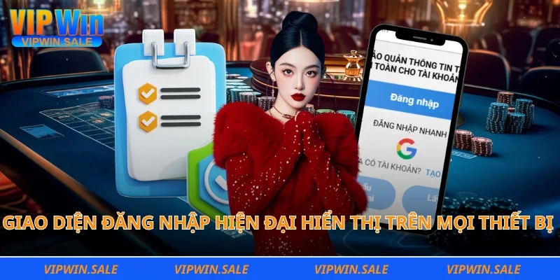Giao diện đăng nhập hiện đại hiển thị trên mọi thiết bị di động 