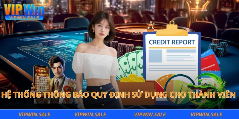Hệ thống thông báo quy định sử dụng cho thành viên cá cược